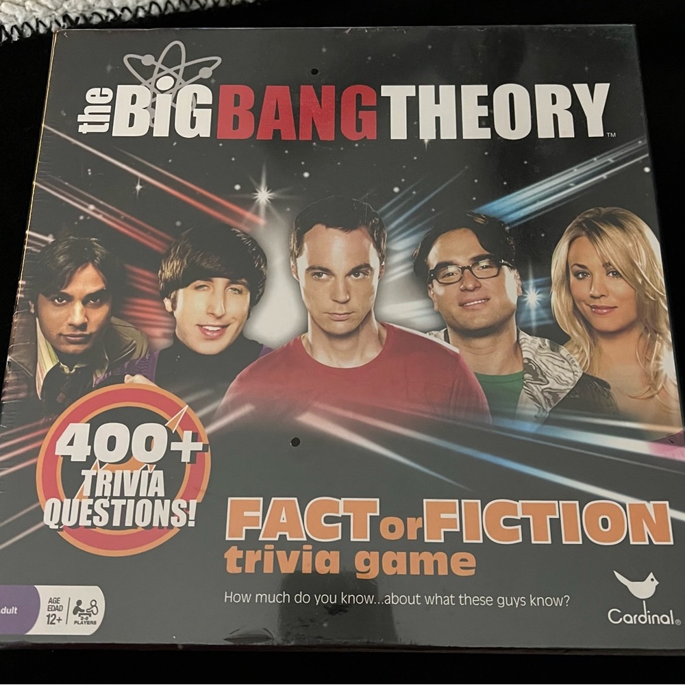 NEW IN THE BOX!!! Cardinal The Big Bang Theory Trivia Board Game